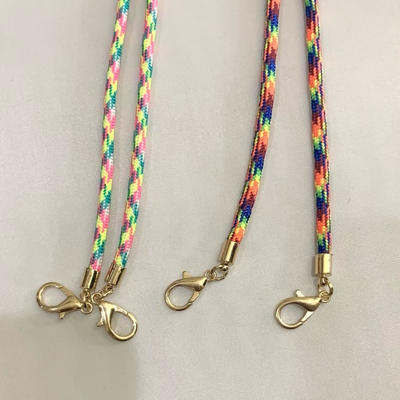 Mask Lanyard Ear Mask Holder adjustable rainbow - Picture 3 of 8